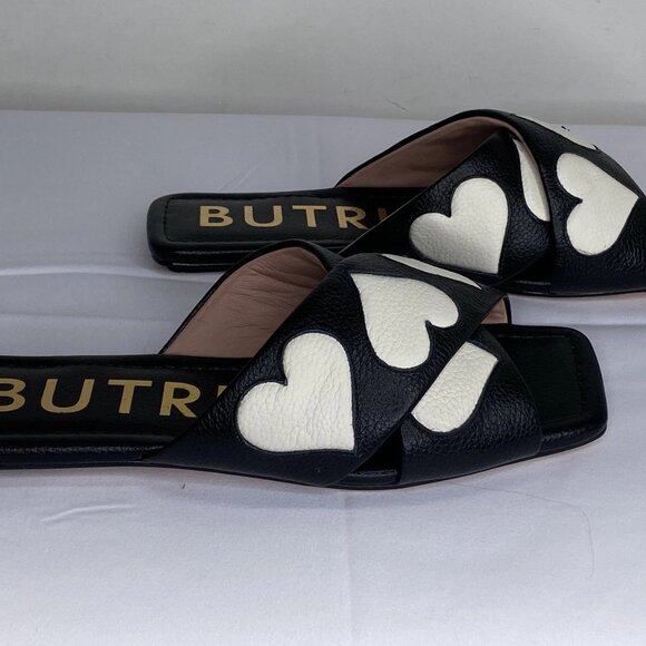 NEW BUTRICH COLLINS Heart Sandals – Women’s Size 5.5 – Black – New - Picture 7 of 7